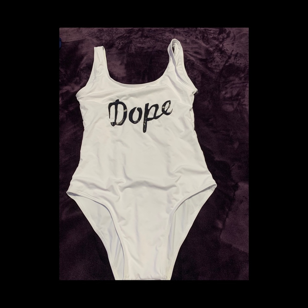 A one piece bathing suit.